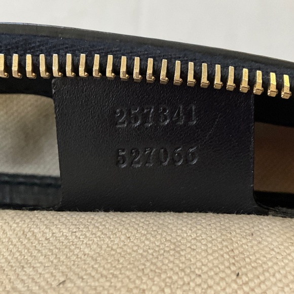 GUCCI Vintage GG Monogram Canvas Sherry Line Satchel Tote Blue - Picture 13 of 16